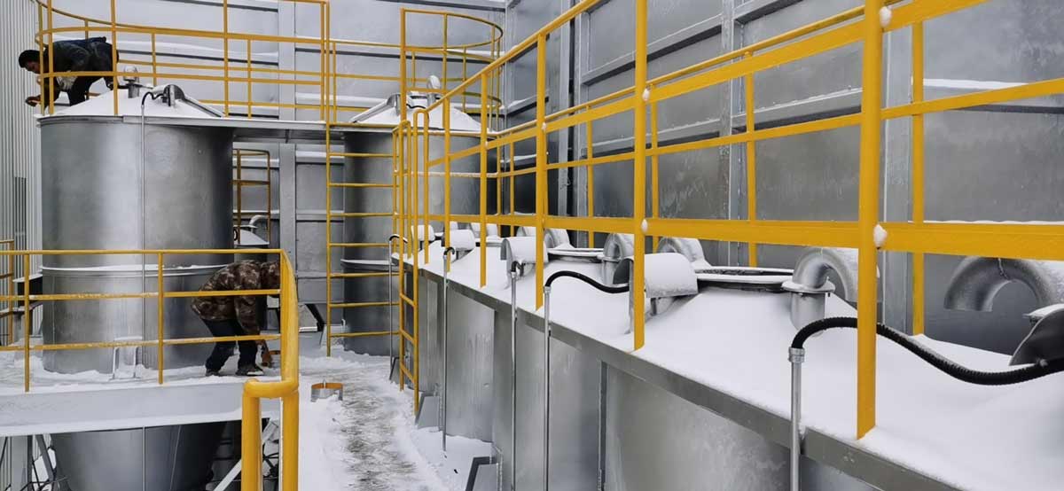 Bulk storage silo group raw material silo in Heilongjiang Province