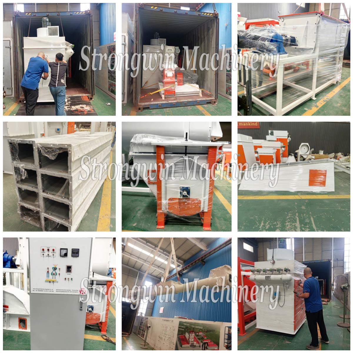 22kw crushing system and bucket elevator packing and shipping to Peru