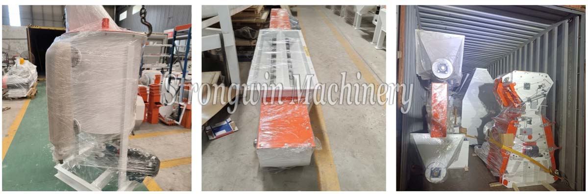 55kw Animal Feed Powder Production System Machine packing and shipping to Ecuador