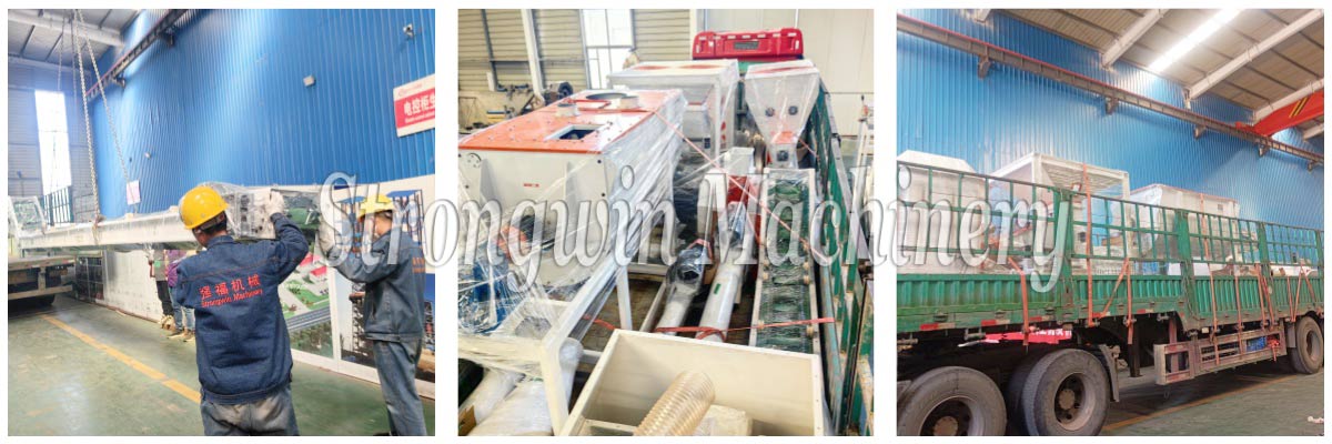 3TPH Chicken Feed Pellet Production Machine Plant packing and shipping