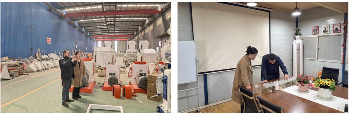 Iraq customers visit our feed machine factory