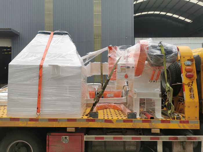 SZLH250 feed pellet making machine and conveyor packing and shipping to Jiangxi Province, China